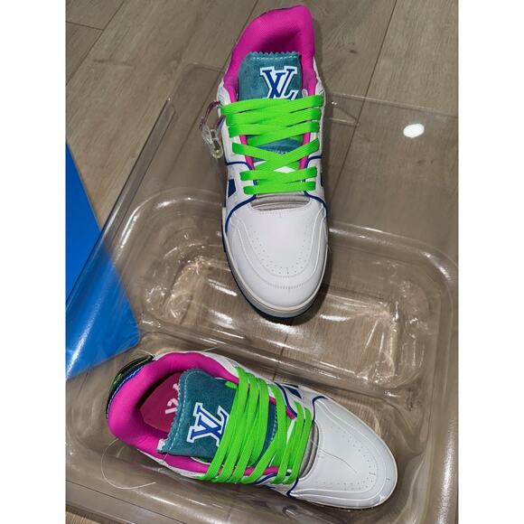 Louis Vuitton NYC Soho Pop Up Exclusive Blue White Trainer Sneaker UK 9 US 10 11 - Picture 15 of 16